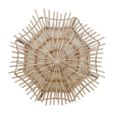 Small Woven Rattan Wall Light