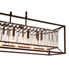 Dark Bronze Finish and Glass 5-Bulb Ceiling Light
