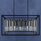 Bronze Finish and Glass 4-Bulb Ceiling Light