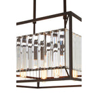 Bronze Finish and Glass 4-Bulb Ceiling Light
