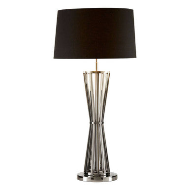 Nickel Twisted Base Table Lamp