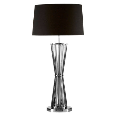 Nickel Twisted Base Table Lamp