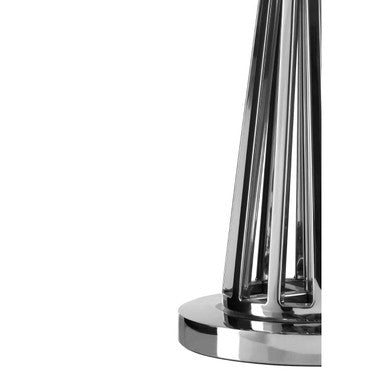 Nickel Twisted Base Table Lamp