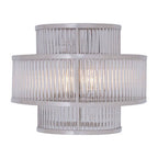3-Tier Nickel Finish Glass Wall Light