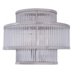3-Tier Nickel Finish Glass Wall Light