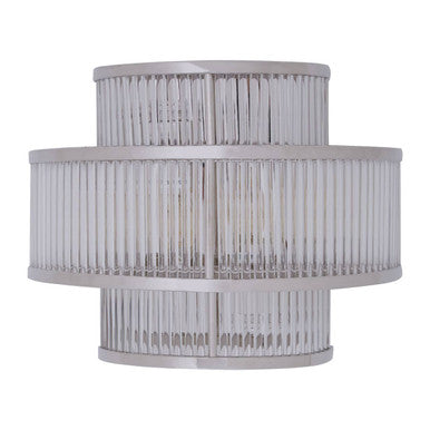3-Tier Nickel Finish Glass Wall Light