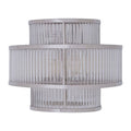 3-Tier Nickel Finish Glass Wall Light
