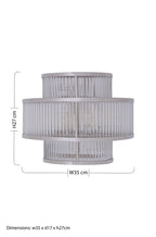 3-Tier Nickel Finish Glass Wall Light