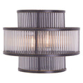 3-Tier Black Finish Glass Wall Light