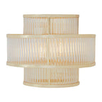 3-Tier Glass Wall Light with Warm Metallic Iron Frame