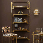 3-Tier Glass Wall Light with Warm Metallic Iron Frame