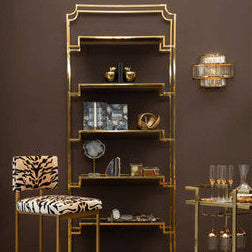 3-Tier Glass Wall Light with Warm Metallic Iron Frame