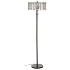Bronze Geometric Art Glass Floor Lamp