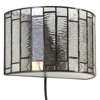 Bronze Geometric Stained Glass Wall Light