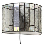 Bronze Geometric Stained Glass Wall Light