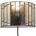 Bronze Geometric Stained Glass Wall Light