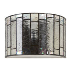 Bronze Geometric Stained Glass Wall Light