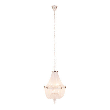 6-Light Chrome Chain Chandelier