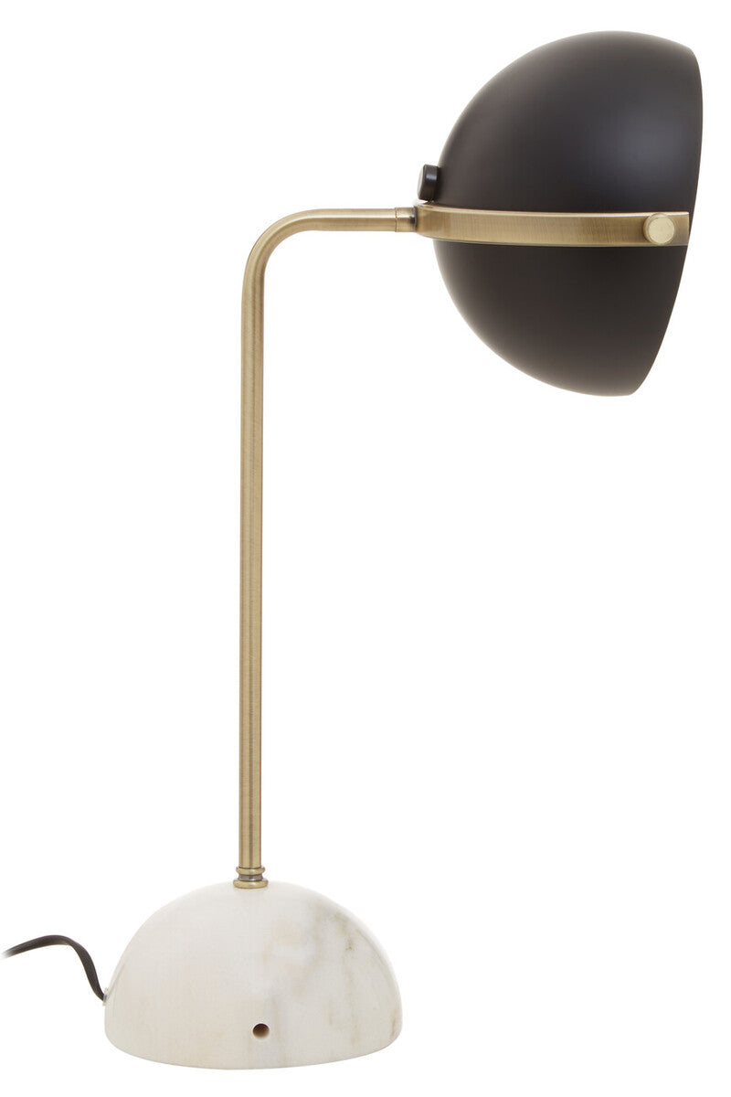Brass Finish Table Lamp with Marble Base
