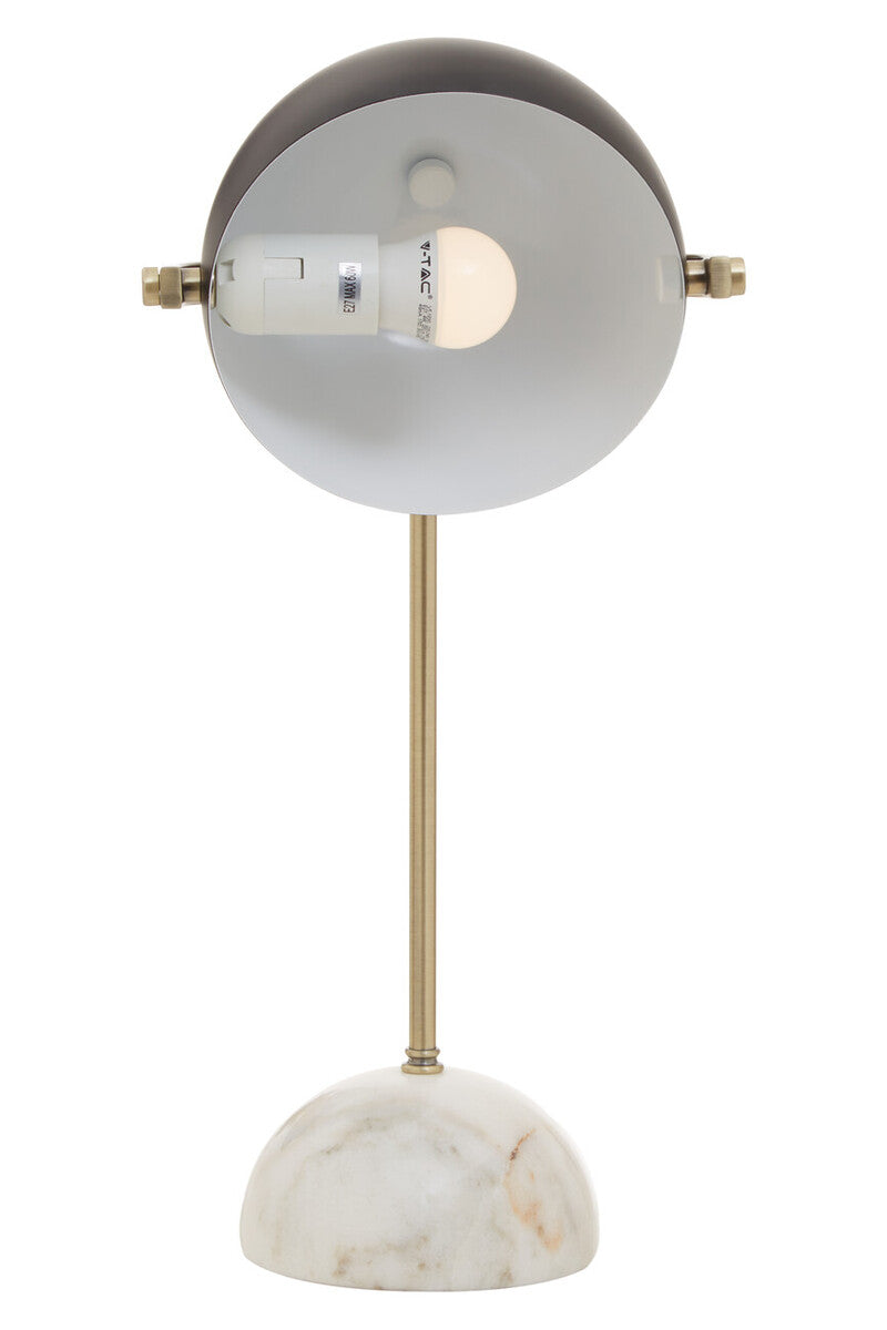 Brass Finish Table Lamp with Marble Base