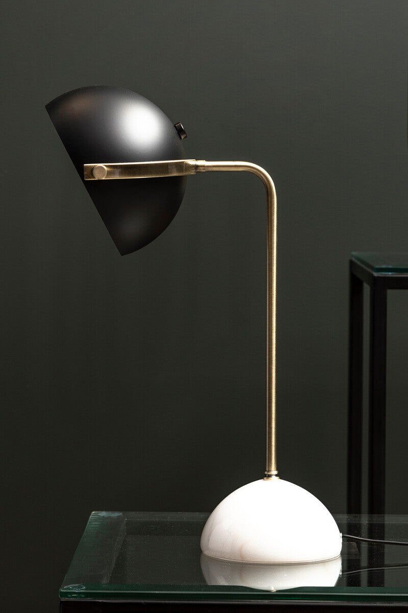 Brass Finish Table Lamp with Marble Base
