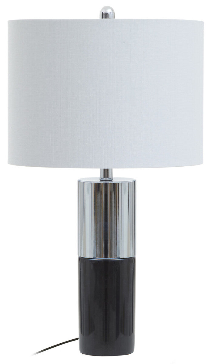 Black Marble and Chrome Table Lamp