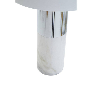 Marble Base Table Lamp with Ivory Shade