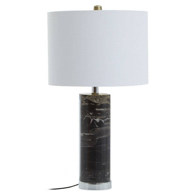 Black Marble Table Lamp Chrome Base
