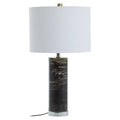 Black Marble Table Lamp Chrome Base