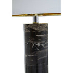 Black Marble Table Lamp Chrome Base