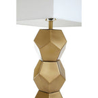 Gold Glass Table Lamp with Brushed Gold Base