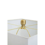 Gold Glass Table Lamp with Brushed Gold Base