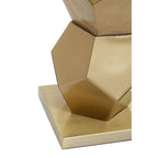 Gold Glass Table Lamp with Brushed Gold Base