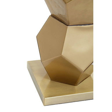Gold Glass Table Lamp with Brushed Gold Base