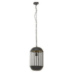 Matte Black Capsule Glass Pendant Light