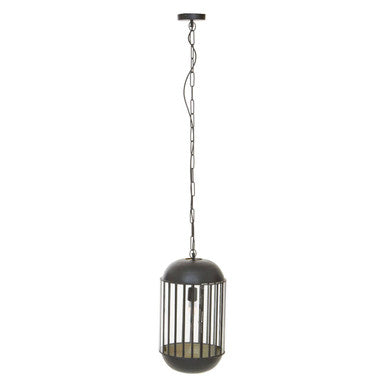 Matte Black Capsule Glass Pendant Light