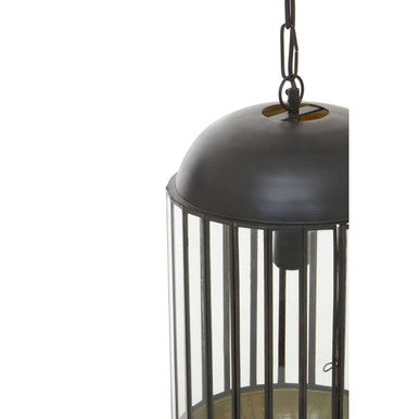 Matte Black Capsule Glass Pendant Light