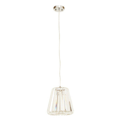 Chrome Crystal Pane Pendant Light