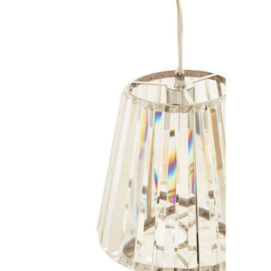 Chrome Crystal Pane Pendant Light