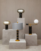 Grey Fabric Shade Table Lamp