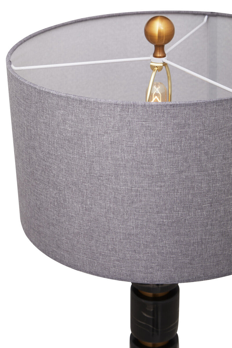 Grey Fabric Shade Table Lamp