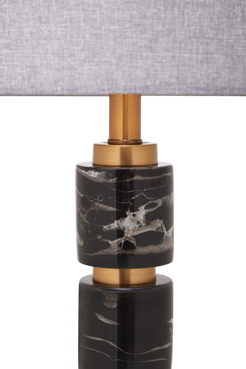 Grey Fabric Shade Table Lamp