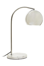 Chrome Finish Table Lamp with White Base