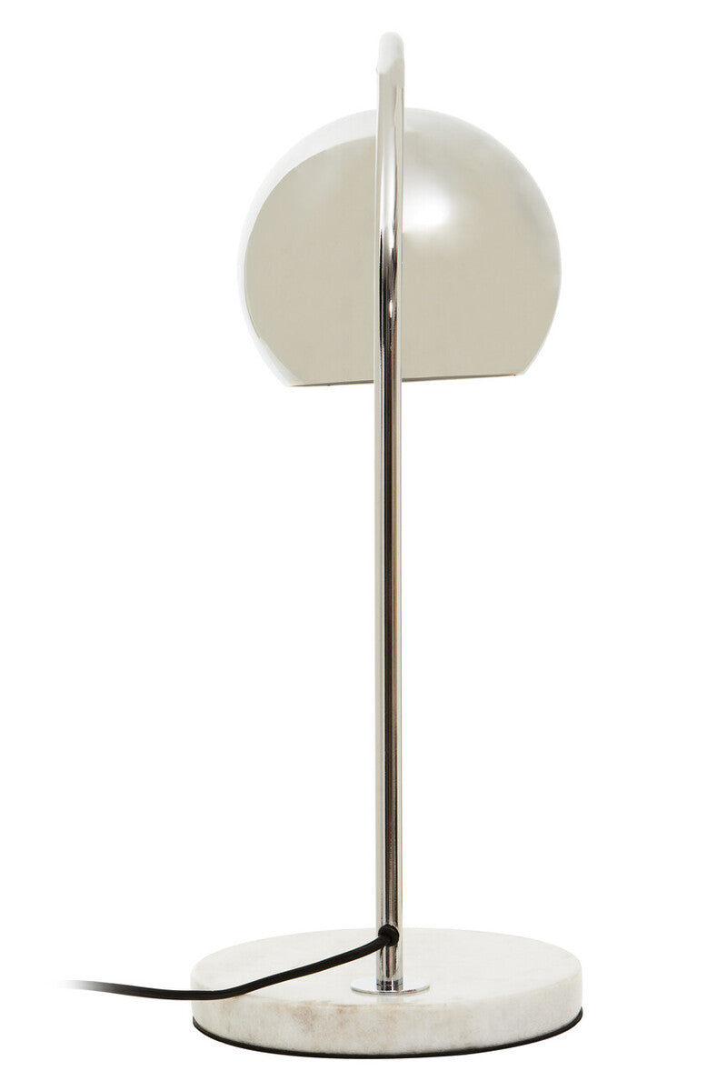 Chrome Finish Table Lamp with White Base