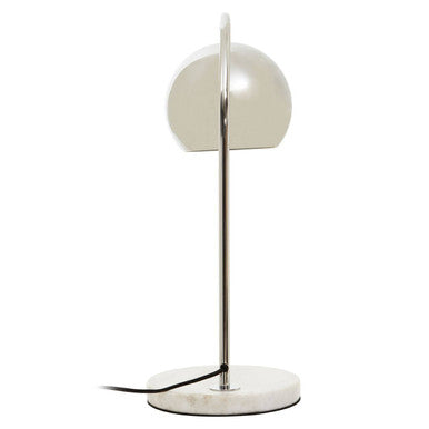 Chrome Finish Table Lamp with White Base