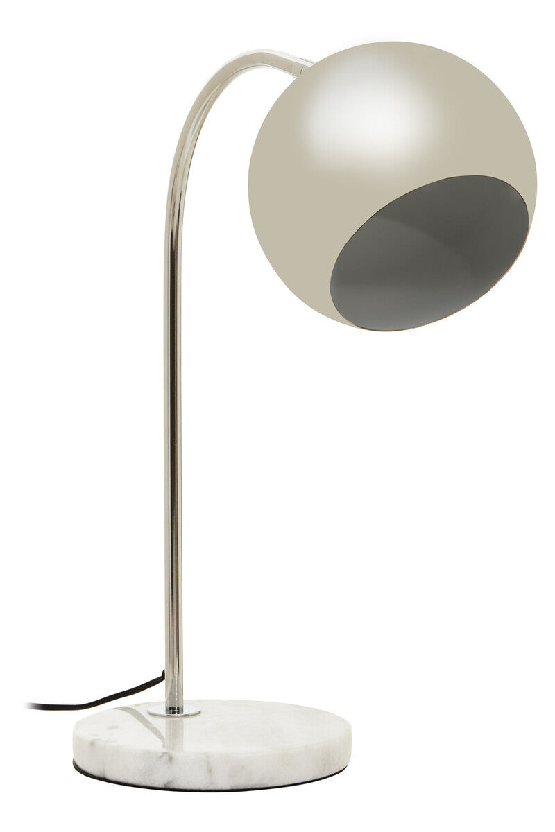 Chrome Finish Table Lamp with White Base
