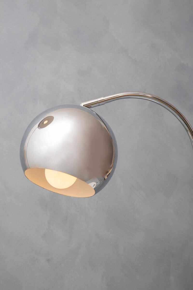 Chrome Finish Table Lamp with White Base