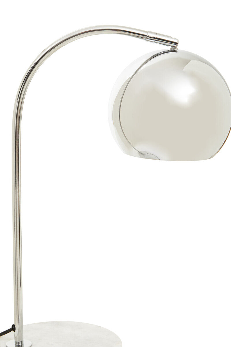 Chrome Finish Table Lamp with White Base
