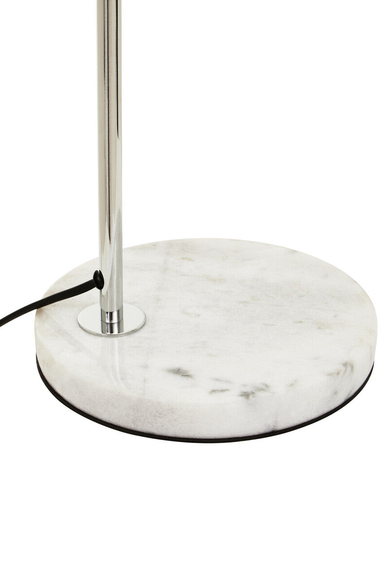 Chrome Finish Table Lamp with White Base