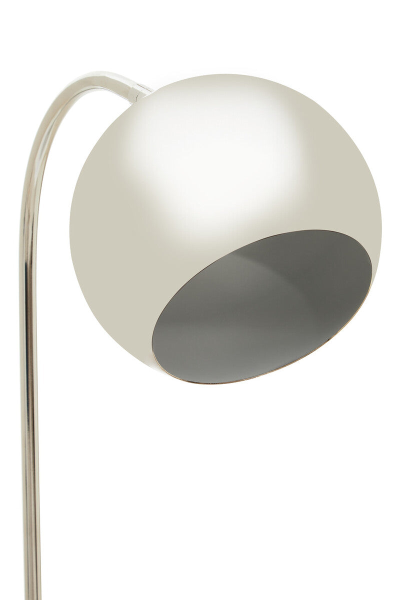 Chrome Finish Table Lamp with White Base